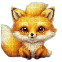 Cute Yellow Fox - besplatni png