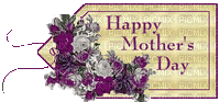Kaz_Creations Happy Mothers Day Gift Tag - Gratis animeret GIF