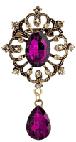 Gems Brooch Fuchsia - By StormGalaxy05 - png ฟรี