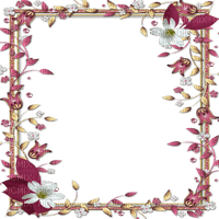 pink flower frame cadre rose fleur - безплатен png