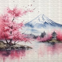 Japanese landscape - png gratis