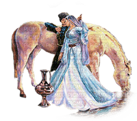 pareja vintage caballo dubravka4 - nemokama png