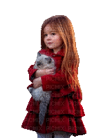 flicka-barn--.girl-child--cat--katt - 無料のアニメーション GIF