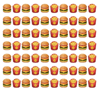 Burgers and fries overlay - besplatni png