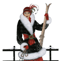 dama invierno navidad dubravka4 - png gratuito