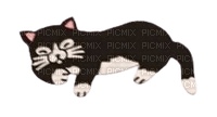 black cat laying sticker - png gratis