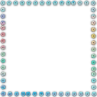 pastel frame flowers (credits to soave) - nemokama png