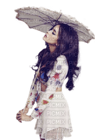 kvinna-paraply-vit - δωρεάν png