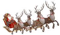 Santa sleigh bp - bezmaksas png