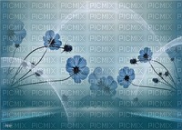 bg-blå-blommor-deco - Free PNG