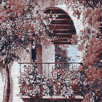 kikkapink vintage painting balcony background gif - 無料のアニメーション GIF