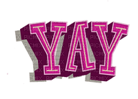 MME RETRO TEXT FONT YAY PINK - PNG gratuit