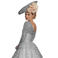 DONNA IN GRIGIO - Free PNG