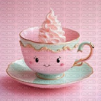 Kawaii Pink Teacup - bezmaksas png