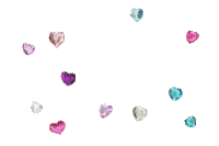 Kaz_Creations Animated Hearts Colourful Colours - GIF animé gratuit
