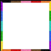 rainbow frame animated - Free animated GIF