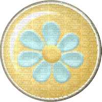 Kaz_Creations Deco Badge Circle Flower - 無料png