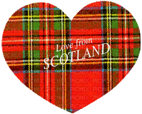 Kaz_Creations Heart Tartan Scottish Text Love From Scotland - Бесплатный анимированный гифка