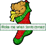 Puppy ''Wake me when Santa comes'' - GIF animasi gratis