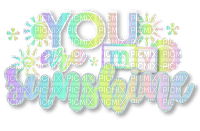 text you are my sunshine - png gratis