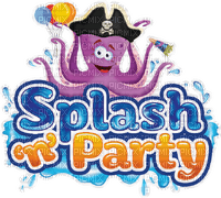 Kaz_Creations Logo Text Splash n Party - gratis png