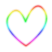 Rainbow heart - png gratis