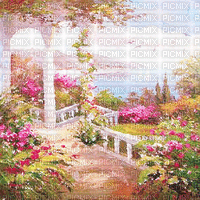 soave background animated  vintage garden spring - 免费动画 GIF