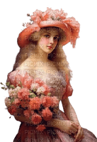 Девушка с цветами - png grátis