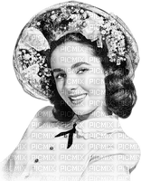 soave elizabeth taylor woman vintage flowers hat - PNG gratuit