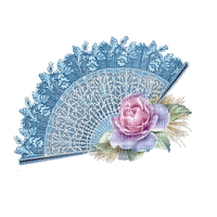 Fan Blue + Flower - kostenlos png