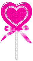 Heart.Lollipop.White.Pink - PNG gratuit