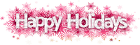 soave text happy holidays  deco white pink - gratis png