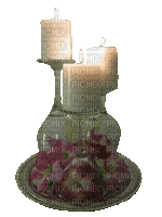 Gläser, Kerzen, Blumen - Ingyenes animált GIF