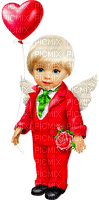 Angel.Heart.Balloon.Rose.White.Red.Green - 免费PNG