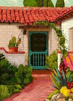 house,home,trees, painting - gratis png