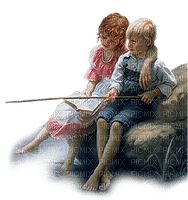 niños pescando dubravka4 - png gratis
