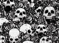 skull rose gothic background - ücretsiz png