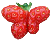 strawberry butterfly - nemokama png
