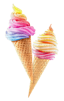 Ice Cream.Cones.Rainbow - PNG gratuit