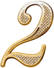 Kaz_Creations Numbers Gold Deco 2 - PNG gratuit