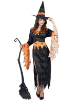 femme Halloween sorcière - darmowe png