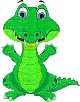 Y.A.M._Summer little animals crocodile - 無料のアニメーション GIF