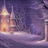 kikkapink background animated winter fantasy - Free animated GIF