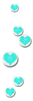 Hearts.White.Teal.Turquoise - 無料png