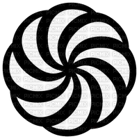 black white spiral mandala - bezmaksas png