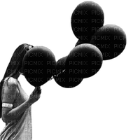 girl with balloons - nemokama png