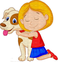 child & dog - 免费PNG