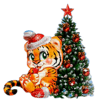 christmas tiger  by nataliplus - gratis png