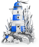 soave deco lighthouse summer vintage black - ilmainen png