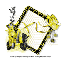 yellow/black emo cluster - nemokama png